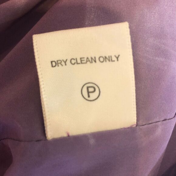 Cluny Purple Silk Chiffon Dress Size 6 - Picture 7 of 8